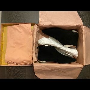 miumiu black suede boots